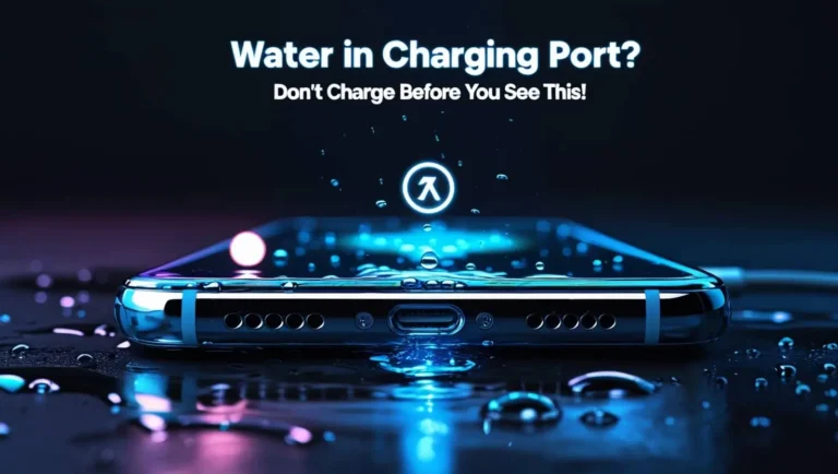 how to get water out of charging port