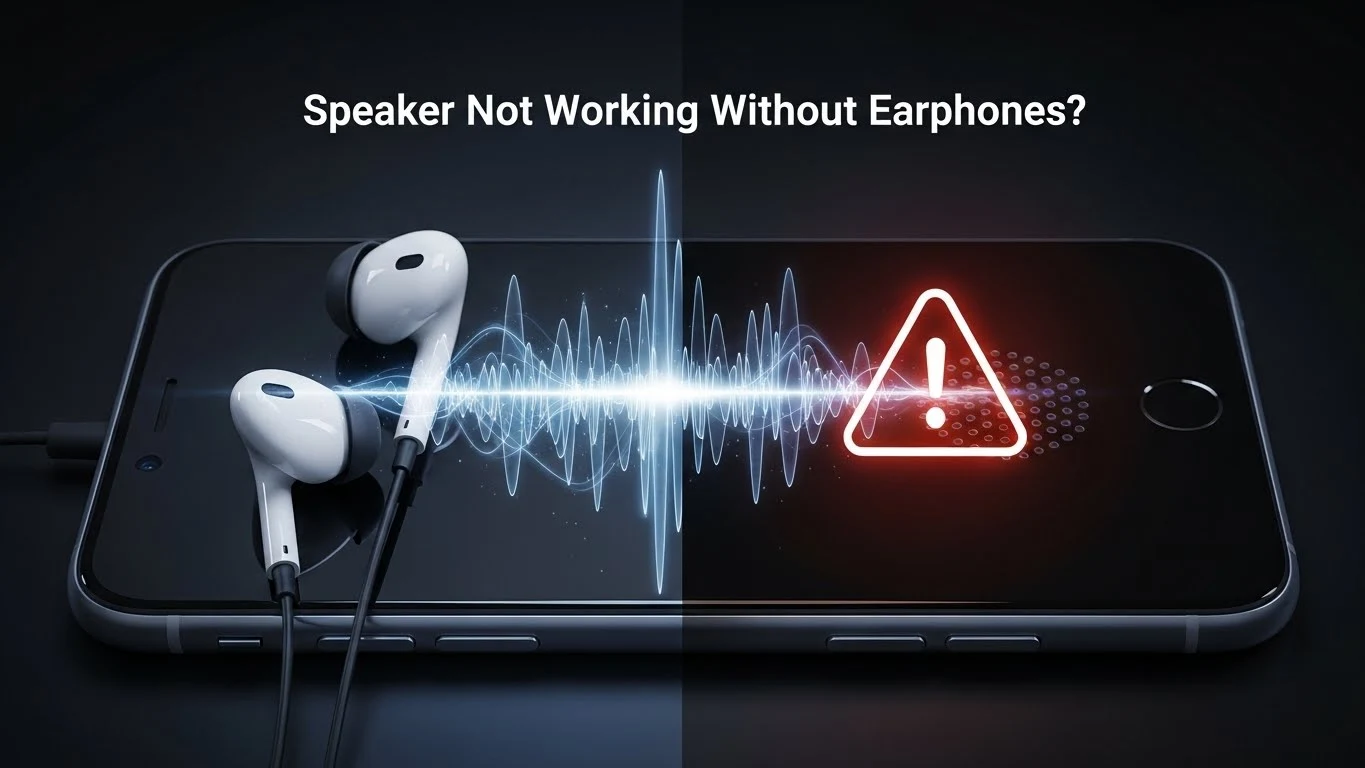 phone speaker only works with earphones fix featured image by speaker cleaner