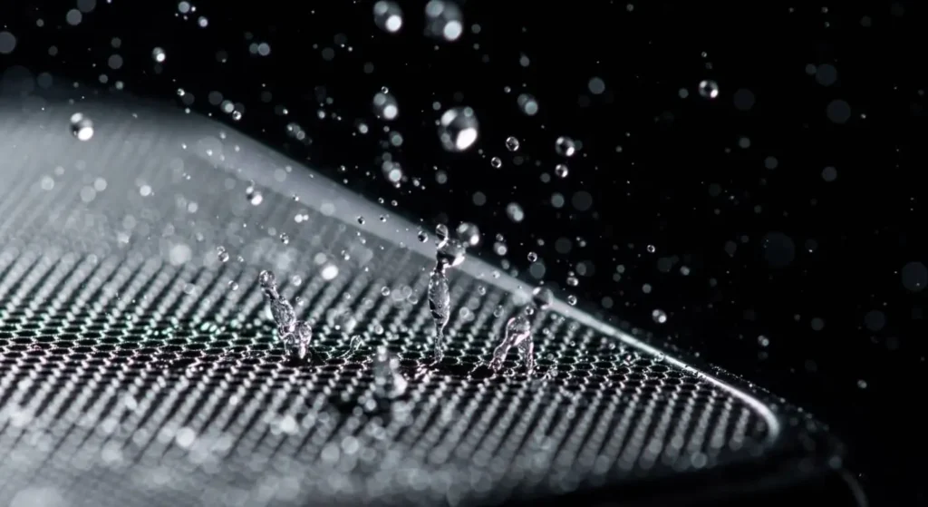 Water droplets ejecting from phone speaker